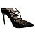Gucci Antena Mules Heels Schwarzes Leder