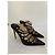 Gucci Antena Mules Heels Schwarzes Leder - Ansicht 2