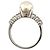 Autre Marque Platinbandring mit Diamant und Perle Silber - Ansicht 6