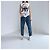 Top Balmain blanco de algodón con estampado gráfico y botones dorados - vista 2