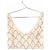 Conjunto de top de brocado de seda dourada e saia midi Prada SS02 Dourado - vista 6