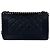 Borsa a spalla in pelle con catena Chanel Boy Coco Mark Blu navy - vista 3