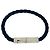 Bracciale in pelle Intrecciato Bottega Veneta Argento Blu navy