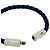 Bracciale in pelle Intrecciato Bottega Veneta Argento Blu navy - vista 4
