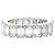 Autre Marque Voll-Eternity-Bandring aus Weißgold, mit Smaragdschliff-Diamanten.