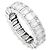 Autre Marque Voll-Eternity-Bandring aus Weißgold, mit Smaragdschliff-Diamanten. - Ansicht 4