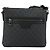Sac à bandoulière GG Supreme en PVC noir et argent de GUCCI 387514 Auth 175909 Argenté - vue 2