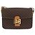 Céline Borsa in tela Macadam Celine con motivo carrozza in PVC pelle marrone oro Auth 177443A - vista 2