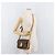 Céline Borsa in tela Macadam Celine con motivo carrozza in PVC pelle marrone oro Auth 177443A - vista 25
