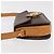 Céline Borsa in tela Macadam Celine con motivo carrozza in PVC pelle marrone oro Auth 177443A - vista 5