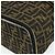 FENDI Borsa Vanity in Tela Zucca Marrone Nera Auth 176697 Nero - vista 10