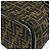 FENDI Borsa Vanity in Tela Zucca Marrone Nera Auth 176697 Nero - vista 12