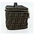 FENDI Borsa Vanity in Tela Zucca Marrone Nera Auth 176697 Nero - vista 5