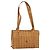MCM Vicetos Logogram Tote Bag PVC Leather Brown Gold Auth BA12272 Golden
