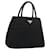 PRADA Borsa a mano in nylon nero argento Auth bs34479