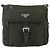 PRADA Schultertasche Nylon Khaki Silber Authentisch bs34648 - vista 2