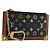 LOUIS VUITTON Monogramm Multicolor Pochette Cles Tasche Schwarz M13664 Auth 176953