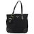 Borsa Tote PRADA in nylon e pelle nera dorata Auth am11435 Nero D'oro - vista 13