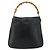 Borsa a mano in pelle Gucci Bamboo nera e oro 001 2404 Auth ep14183 Schwarz Golden - Ansicht 2