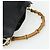 Borsa a mano in pelle Gucci Bamboo nera e oro 001 2404 Auth ep14183 Schwarz Golden - Ansicht 7