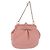 Pochette in pelle Gancini Chain di Salvatore Ferragamo, rosa e oro, Auth 176068A D'oro