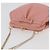 Pochette in pelle Gancini Chain di Salvatore Ferragamo, rosa e oro, Auth 176068A D'oro - vista 6