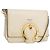 Borsa a spalla in pelle bianca e oro autentica Jimmy Choo BA12336 Bianco D'oro