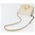 Borsa a spalla in pelle bianca e oro autentica Jimmy Choo BA12336 Bianco D'oro - vista 7