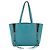 Chloé Borsa Tote in Pelle Chloe Blu Turchese Oro Auth bs34667 D'oro - vista 2