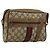 GUCCI GG Supreme Web Sherry Line Bag PVC Beige Red 56 02 004 Auth 176671