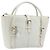 Borsa a Mano LOEWE in Pelle Bianca Argento Auth 176235 Bianco