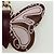 GUCCI GG Charm per Borsa a Farfalla in Pelle Embossata Marrone Oro Auth bs34756M D'oro - vista 4
