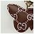 GUCCI GG Charm per Borsa a Farfalla in Pelle Embossata Marrone Oro Auth bs34756M D'oro - vista 7