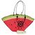 LOEWE Wassermelon Tote Bag Raffia 2-Wege Rot Auth 177114SAV - Ansicht 12