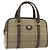 Borsa a mano Burberrys Nova Check in tela e pelle beige oro Auth ka4067 D'oro
