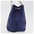 Céline Borsa a Spalla CELINE in Pelle Blu Argento Auth 177125A - vista 5