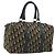 Christian Dior Trotter Canvas Handtasche Navy Silber Authentisch 168844