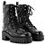 GUCCI - Stivaletti GG Gucci in pelle nera (T37) Nero