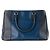 PRADA - Borsa a Spalla Galleria in Pelle Blu Grana - vista 3