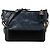 CHANEL - Borsa a Spalla Gabrielle Chanel in Pelle Pieghettata Blu Navy e Nera