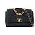 CHANEL - Borsa a Spalla Chanel 19 in Rafia e Tweed Blu Marino e Nero Blu navy