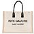 Cabas Rive Gauche SAINT LAURENT - Borsa a spalla Rive Gauche Saint Laurent in tela beige