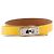 HERMÈS - Bracciale Double Tour Mini Kelly Hermès in Pelle Gialla (T1) Metallico