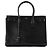 SAINT LAURENT - Sac de Jour Grande Saint Laurent in pelle martellata nera Nero