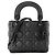 DIOR - Borsa a tracolla Lady Dior So Black Mini Dior in pelle cannage nera Nero