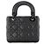 DIOR - Borsa a tracolla Lady Dior So Black Mini Dior in pelle cannage nera Nero - vista 3