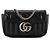 GUCCI - GG Marmont Mini Gucci Umhängetasche aus schwarzem Glattleder
