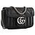 GUCCI - GG Marmont Mini Gucci Umhängetasche aus schwarzem Glattleder - Ansicht 2
