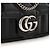GUCCI - GG Marmont Mini Gucci Umhängetasche aus schwarzem Glattleder - Ansicht 5