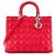 DIOR - Borsa Lady Dior large in pelle cannage rosa